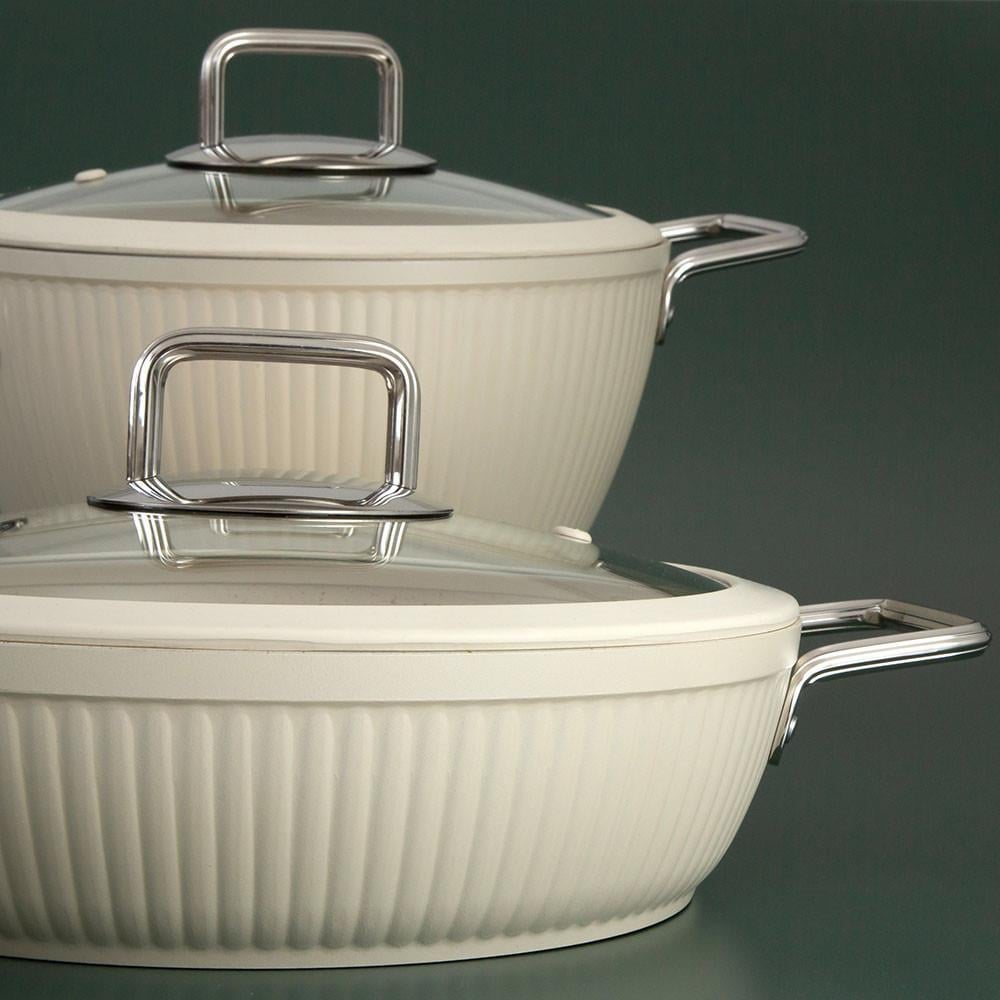 JUMBO,JUMBO DUBLIN CREAM 7 PRÇ GRANİT TENCERE SETİ