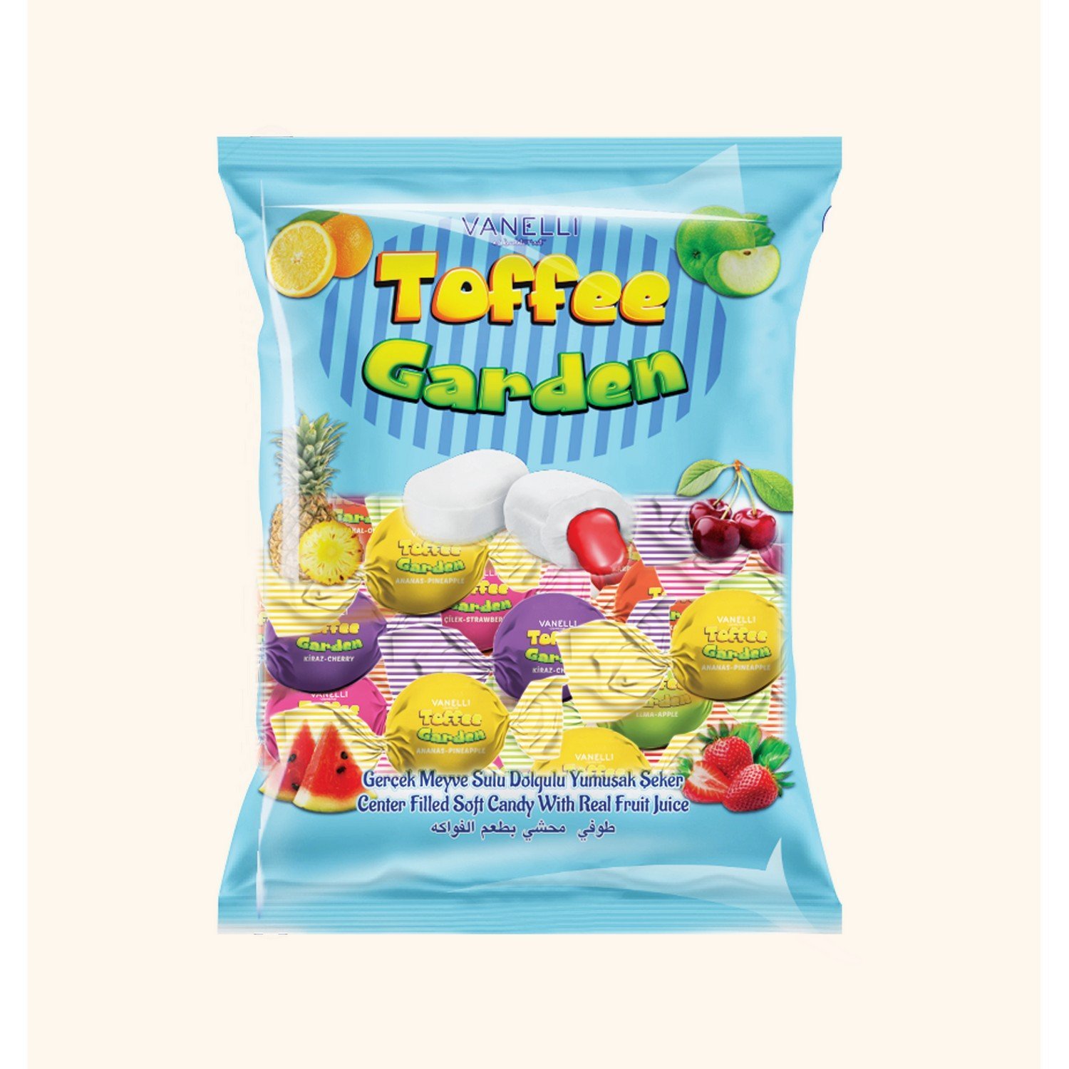 FRESH TOFFEE Meyveli Dolgulu Yumuşak Şeker - poşet