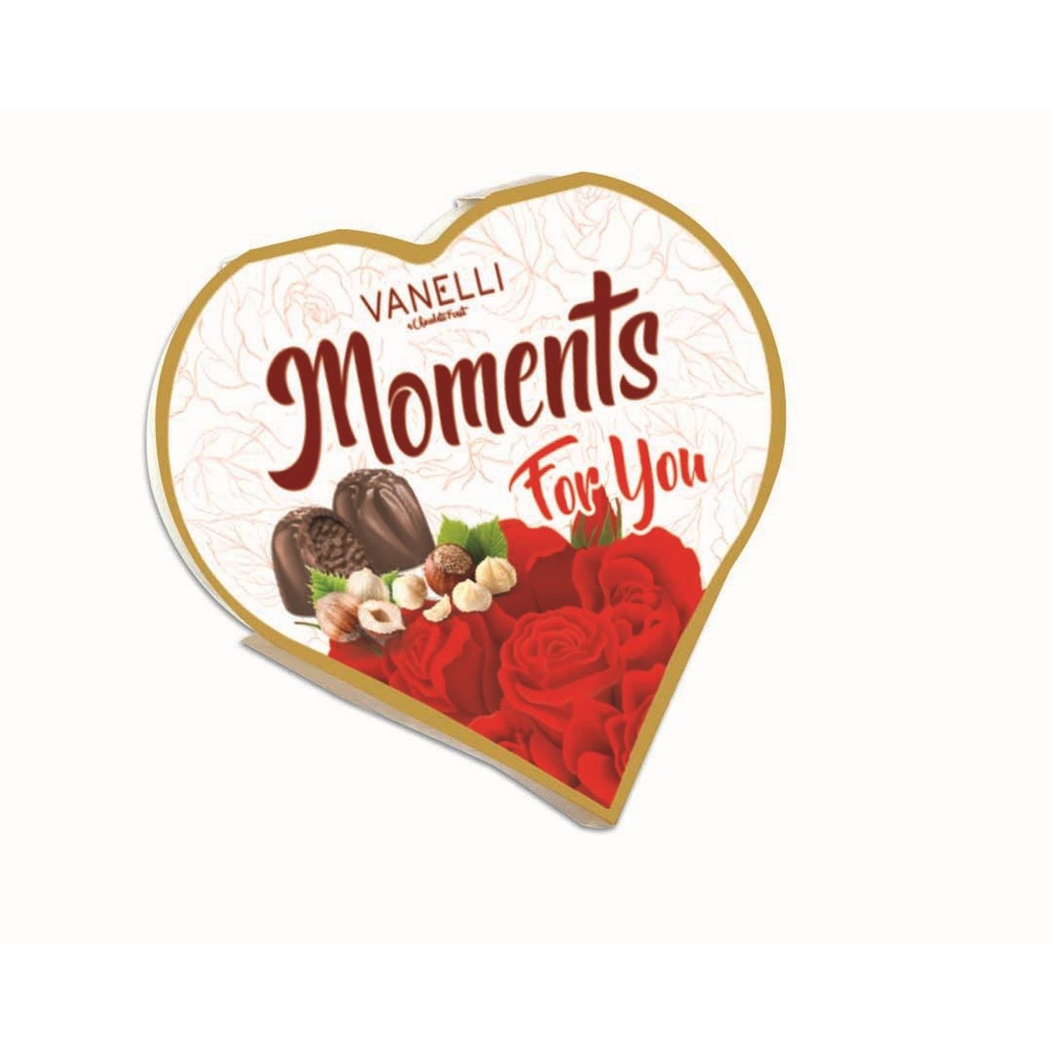 MOMENTS Fındık Kremalı Pirinç Patlaklı Hediyelik -Mika Kalp