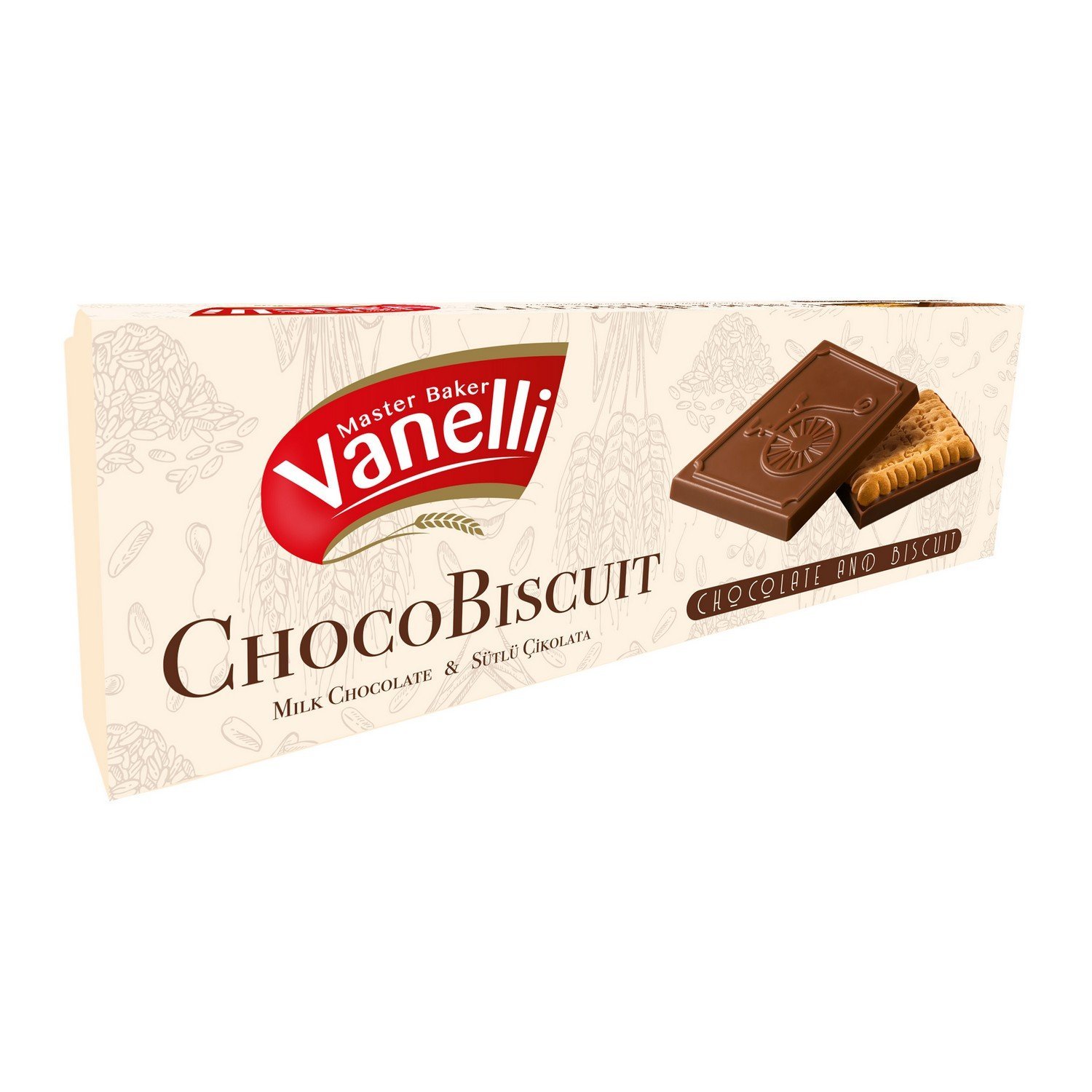 VANELLİ Chocobiskuit Sütlü Çikolata Kaplamalı Bisküvi