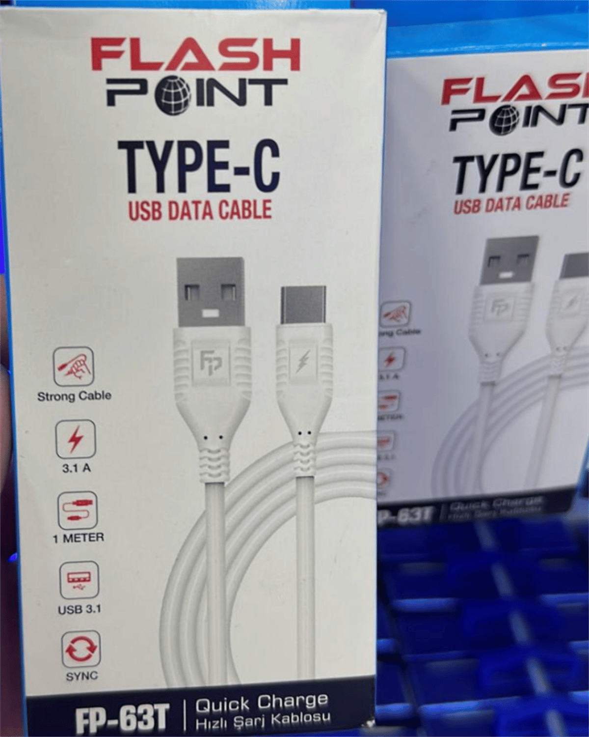 Flash Point 3.1a Hızlı Type-C Usb Kablosu Data Uyumlu Fp-63T