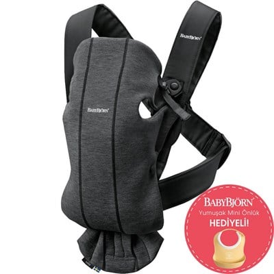 BabyBjorn Kanguru Mini 3D Cotton Jersey Charcoal Grey Racuun
