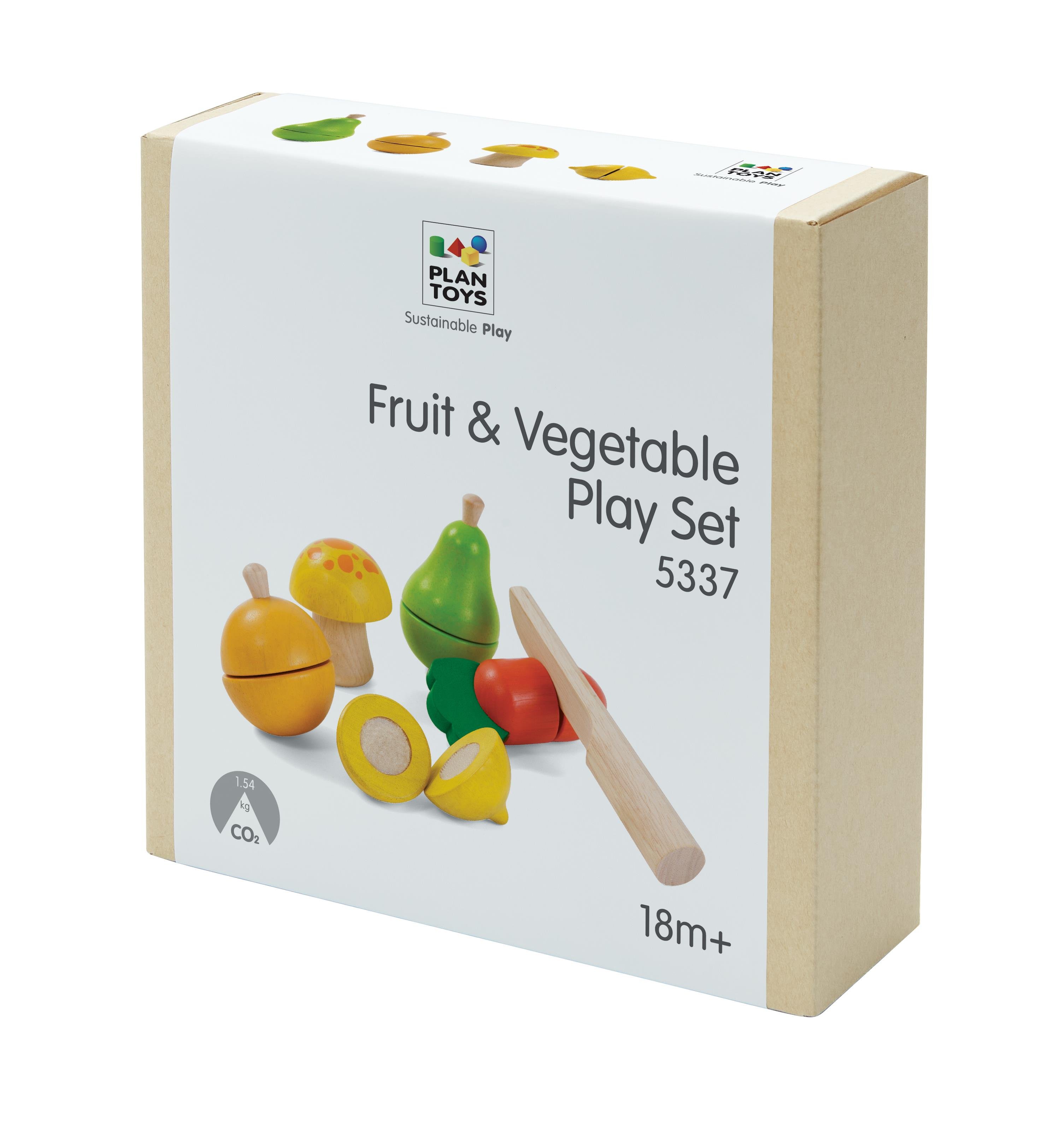 Meyve Sebze Oyun Seti, Ahşap Oyuncak - Racuun