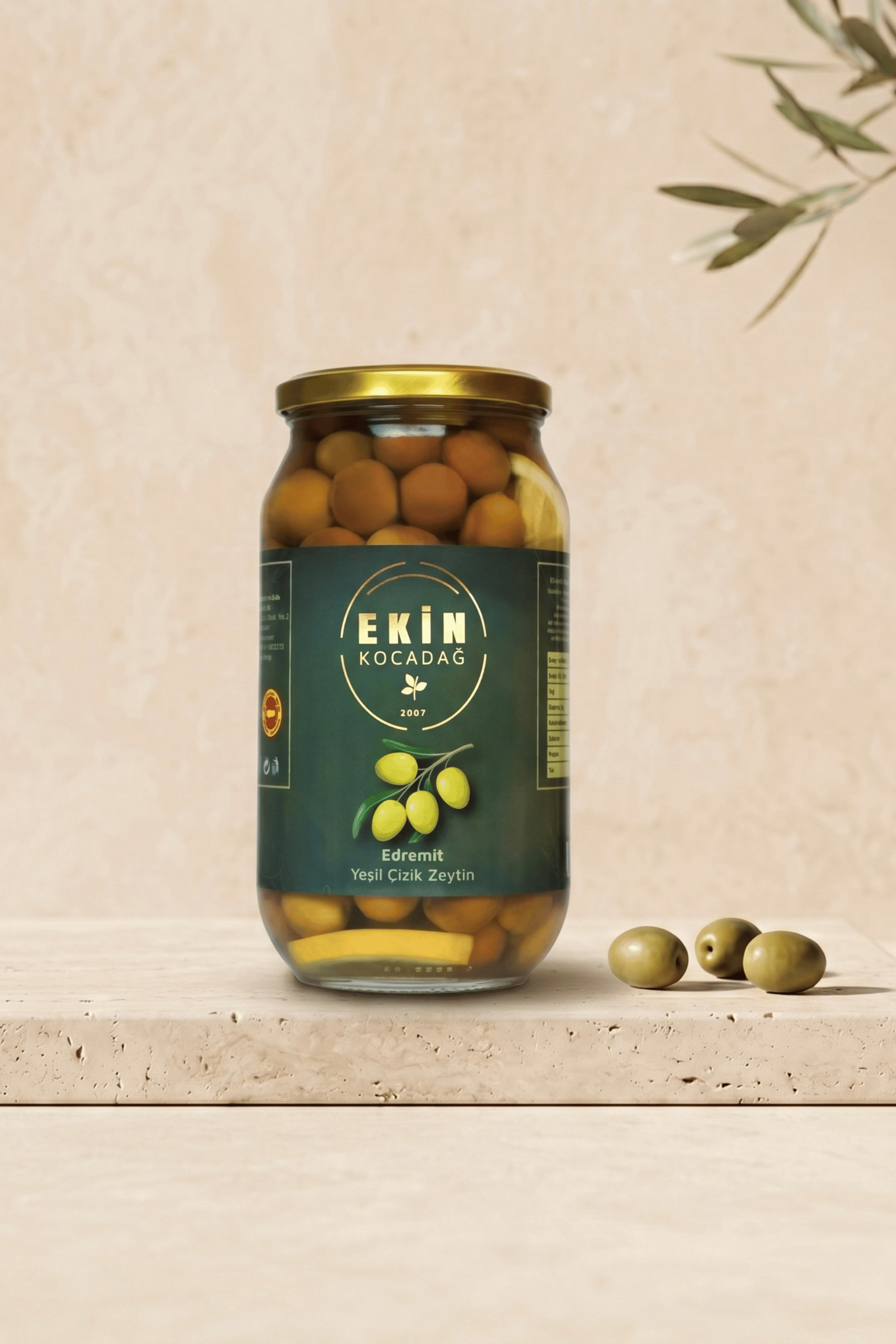 イワモト2 Edremit Yeşil Çizik Zeytin 650gr