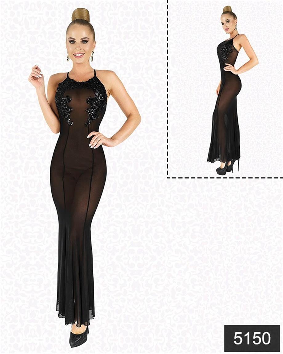 Aria's Closet Göğüs Dekoltesi Sim Güpürlü Gecelik