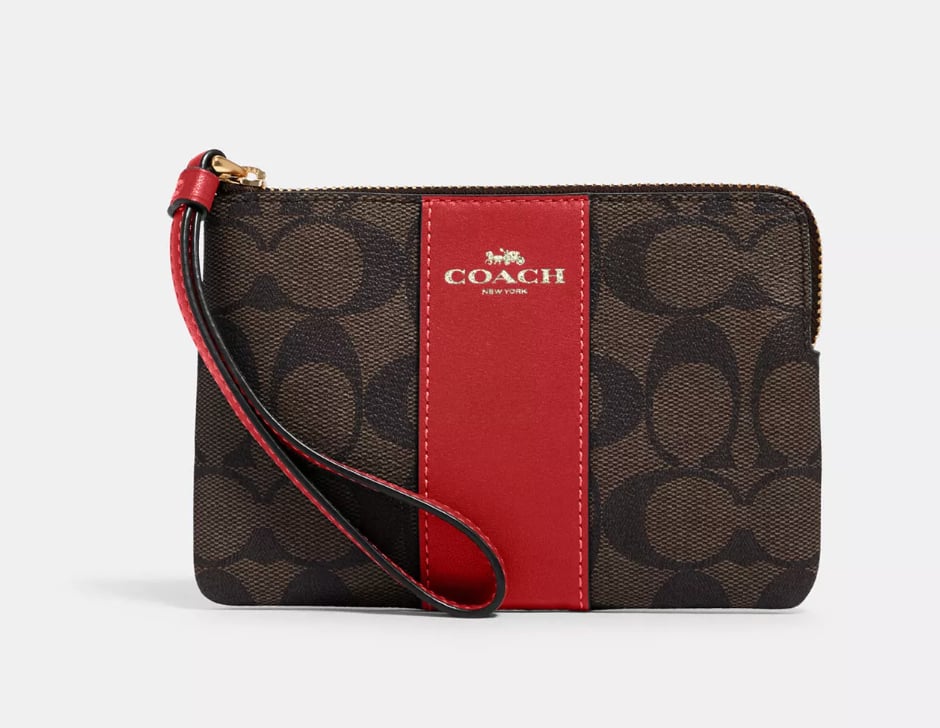 Coach Kahve-Kırmızı El Cüzdanı