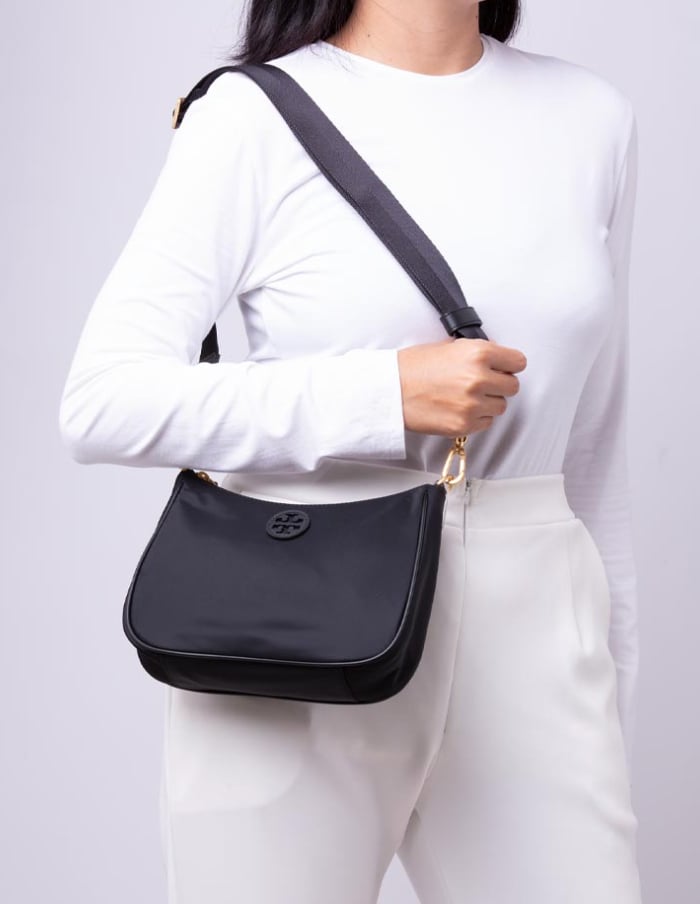 Tory Burch Nylon Convertible Crossbody Black