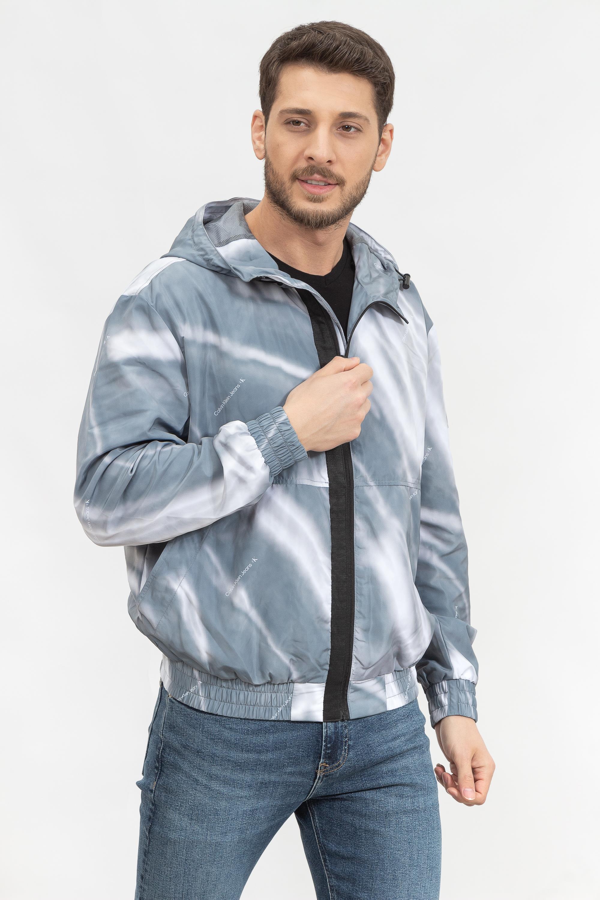 Calvin Klein Motion Blur Aop Windbreaker Erkek Rüzgarlık