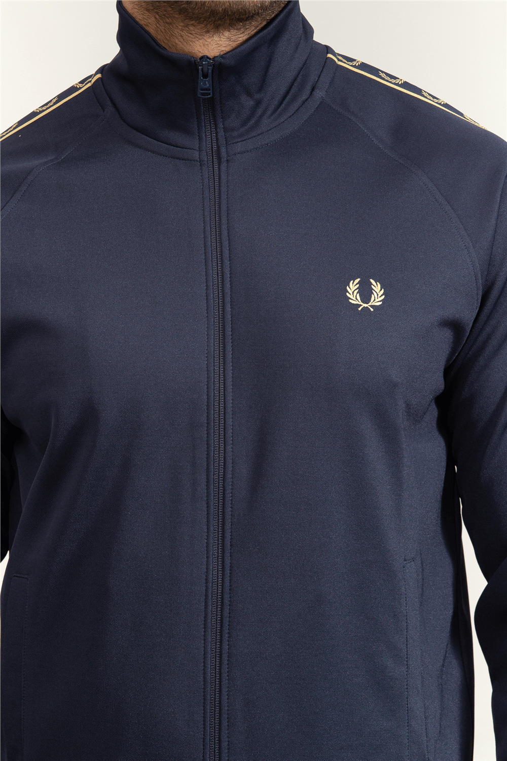 Fred Perry Contrast Tape Track Jacket Erkek Fermuarlı Sweatshirt