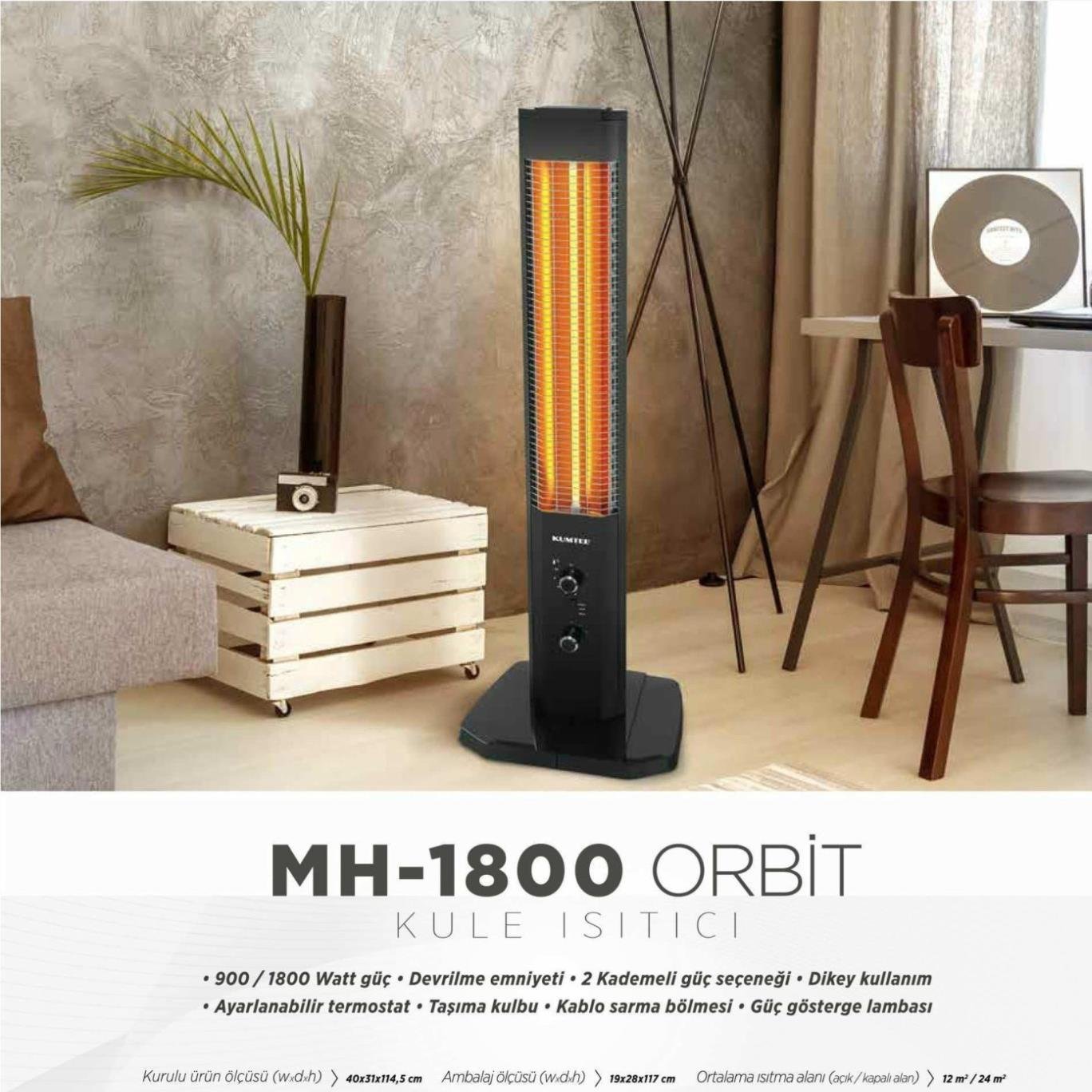 Kumtel Orbit Kule Isıtıcı MH-1800