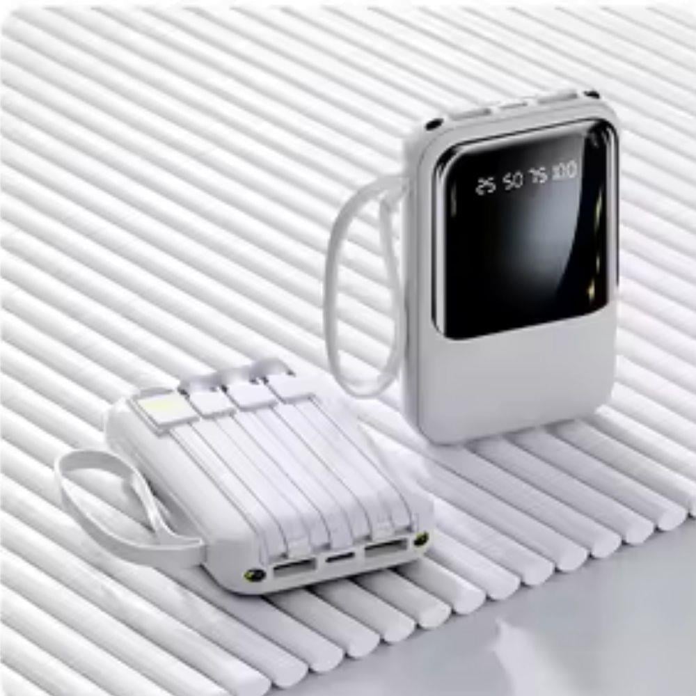 10000mAh 20W Compact Hafif Taşınabilir Powerbank Type-C Lightning USB Kablolu