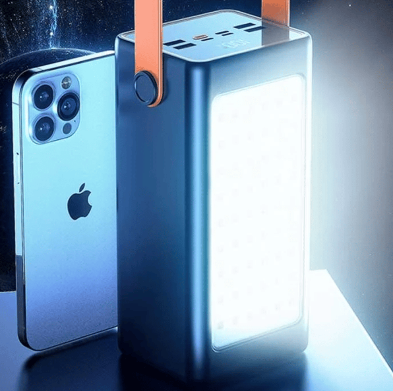 70,000Mah Kablolu Dijital Göstergeli Gerçek 70.000 Mah Garantili Işıklı Kamp İçi Uygun powerbank