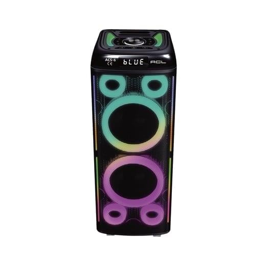 ACS-6 80W Bluetooth Hoparlör | 2x8” İnç Speaker, Mikrofonlu ve RGB