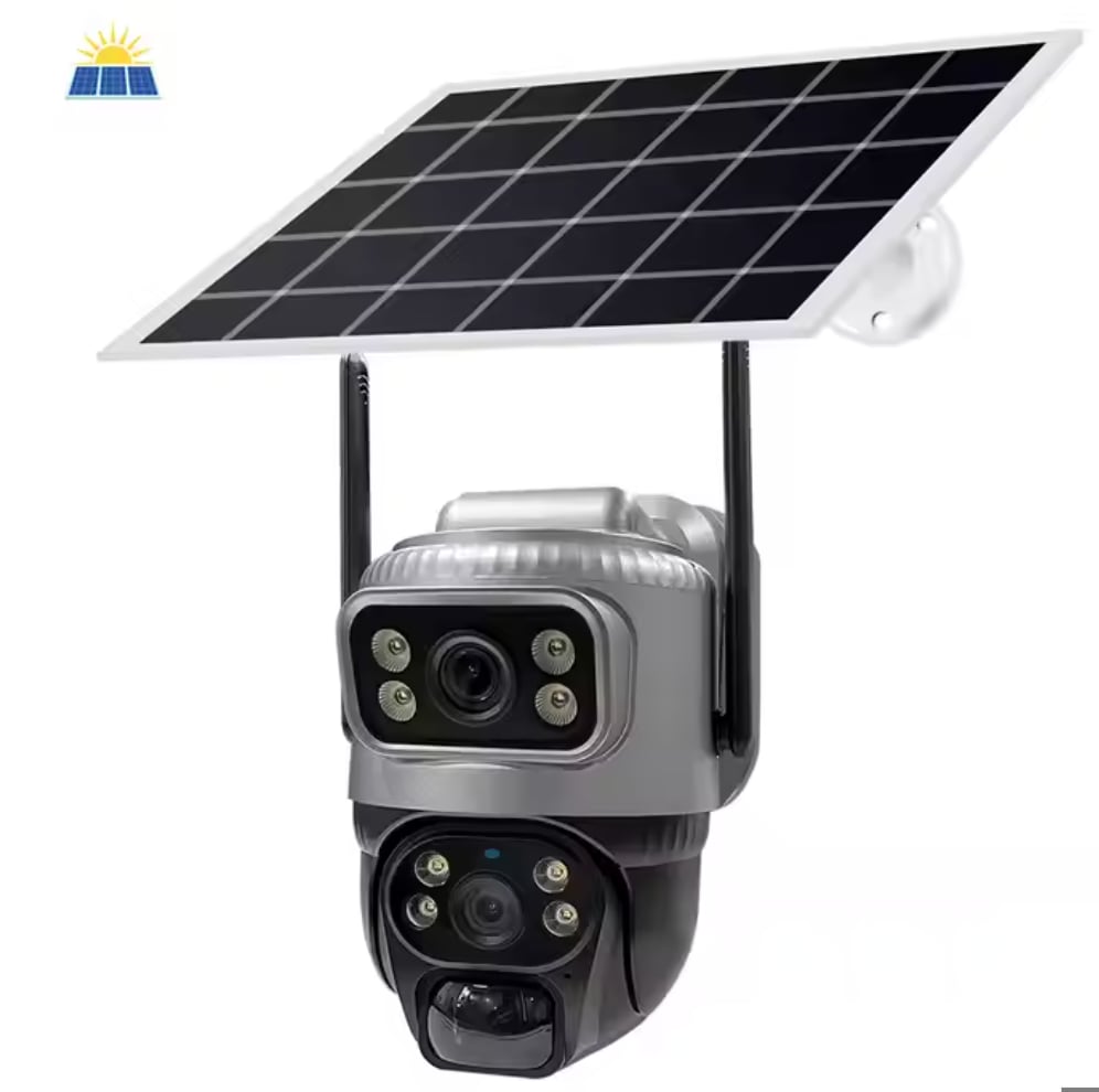 CMR 50 Çift Kameralı 8MP IP66 Su Geçirmez Dış Mekan Uyumlu Alarmlı  Güvenlik Kamerası