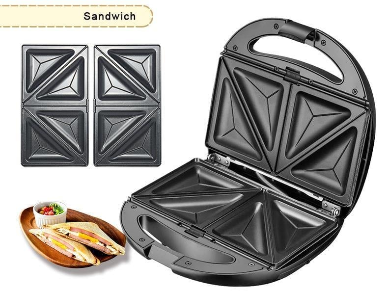 HZL 6 sı 1 arada Tost Makinası, Donut, Waffle, Ceviz Kurabiye, Sandviç Aparatlı Makina