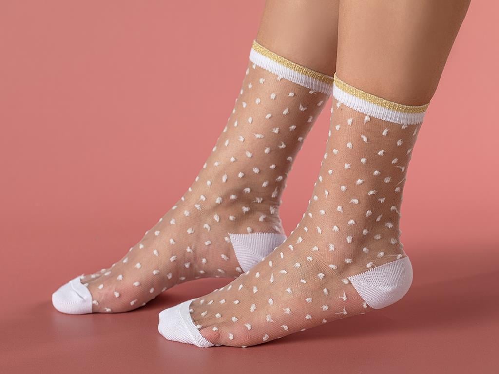 Dots Kadın Ten Çorap Gold