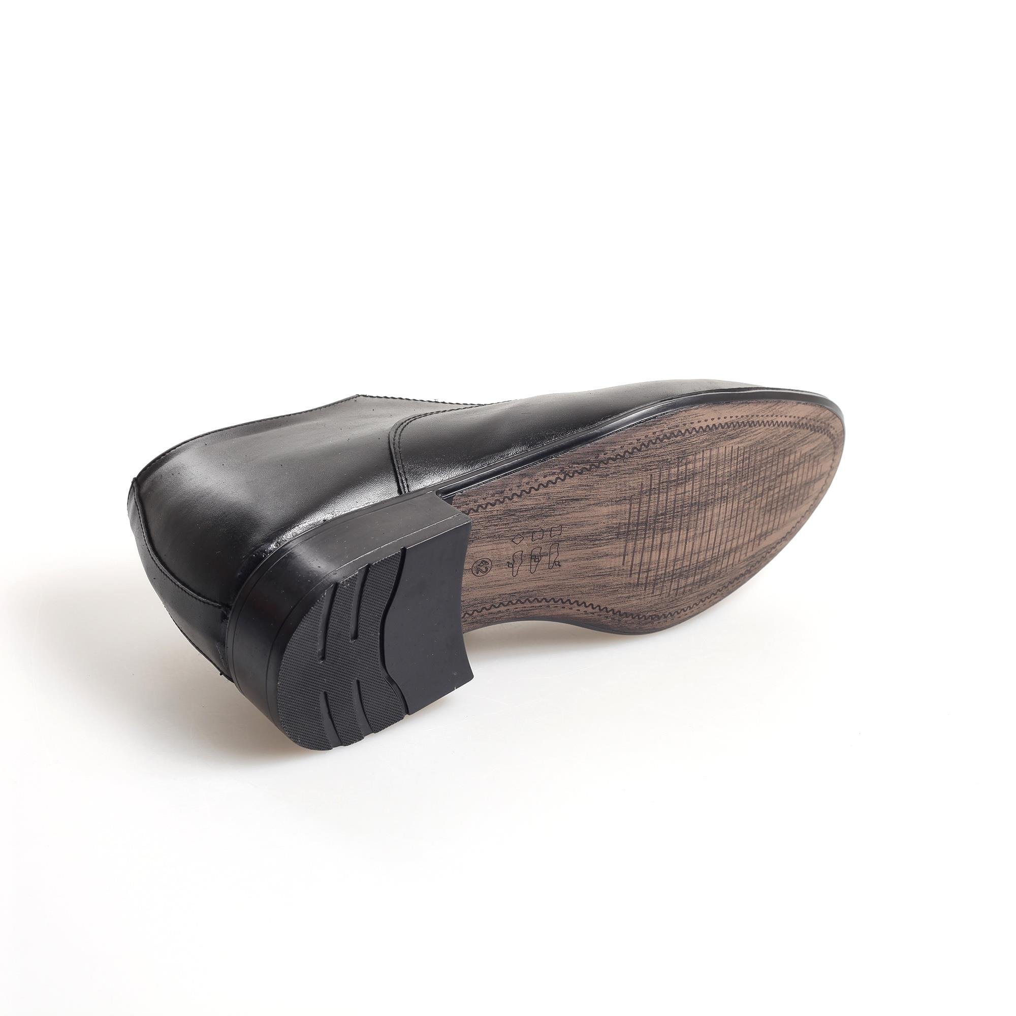 Mat Siyah Boy Uzatan Damatlık Ayakkabı | Eski Usta - Özel Düz Tasarım