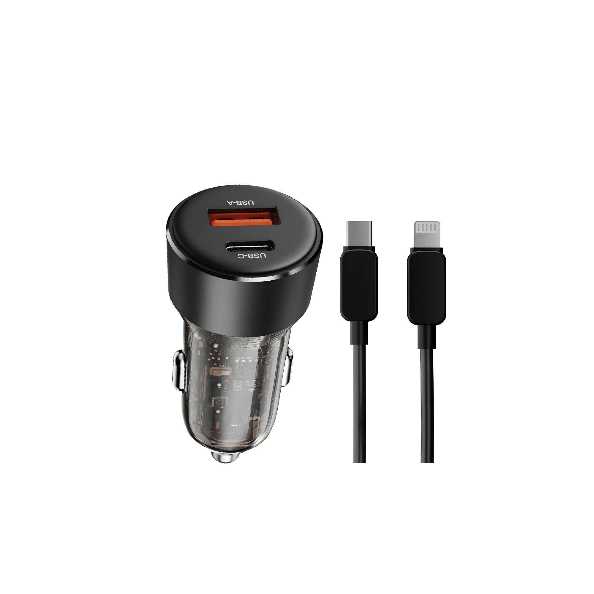 PHIXI QCH4139L 38W Lightning Kablolu Araç Şarj Cihazı