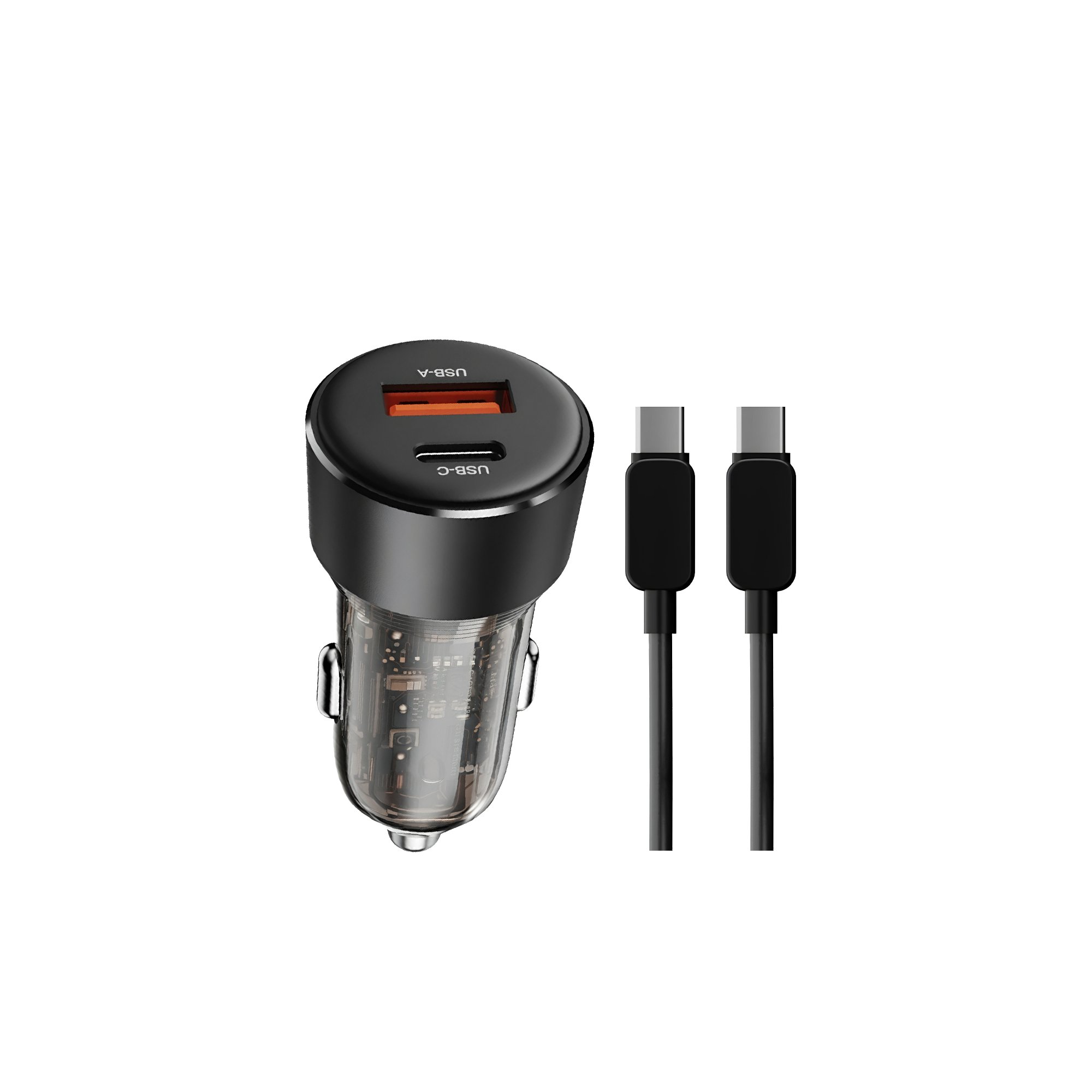 X-CELL 15P プラグ済 PHIXI QCH4139T 38W Araç İçi Hızlı Şarj Cihazı Type-C Kablolu