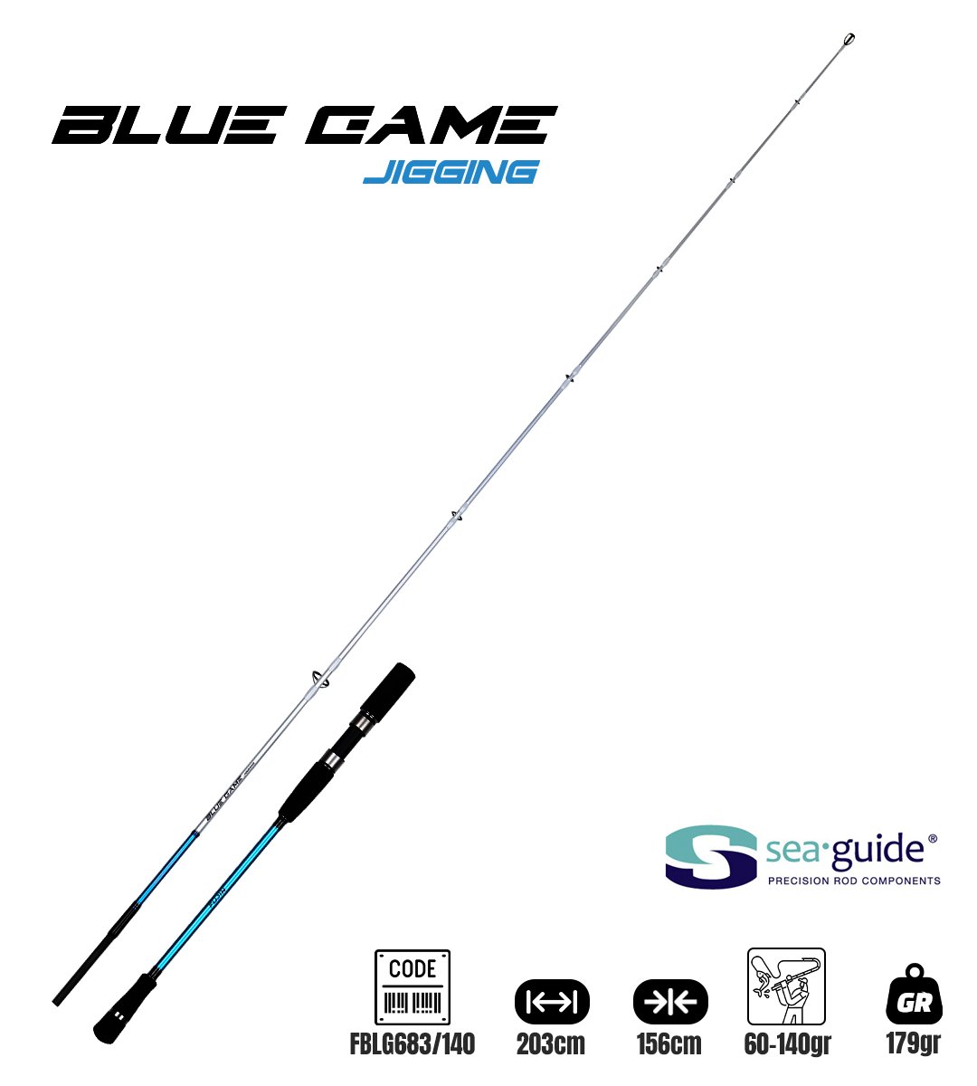 【フムフム1202】KIMYEONG JUN × YOSHIDAYUNI Fujin BlueGame Jigging 203cm 60-140gr Jig Kamışı