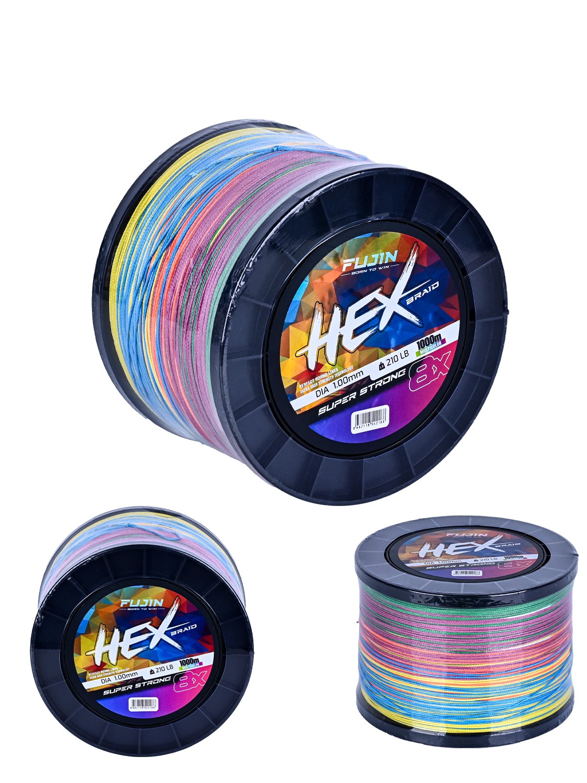 FitlineBasicフイツトラインべ−シックス Fujin Hex 8X 1000Mt Multicolor Pe Line