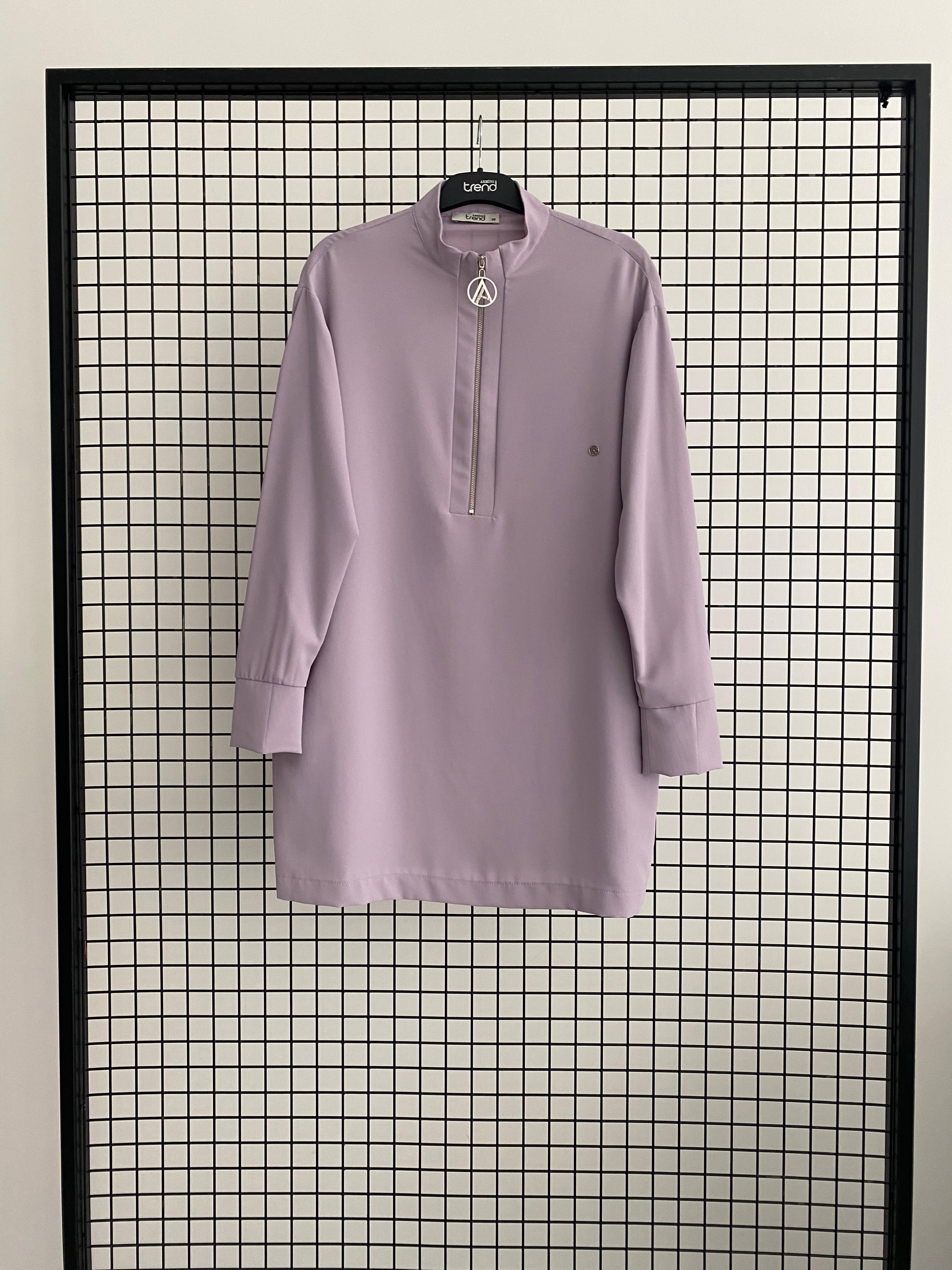 Armine TREND Önden Fermuarlı Tunik Lila 25YT153