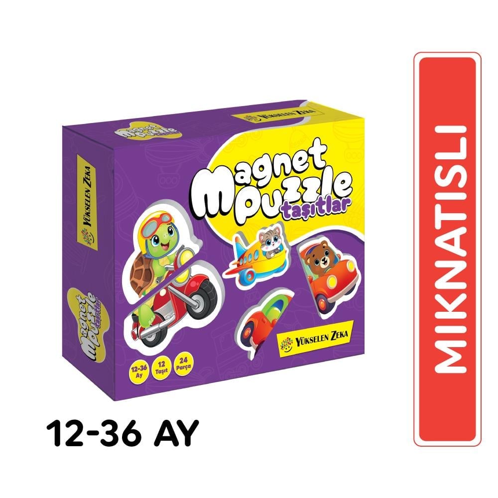 12-36 Ay İlk Magnet Puzzle - Taşıtlar | Yükselen Zeka | Mutluluk