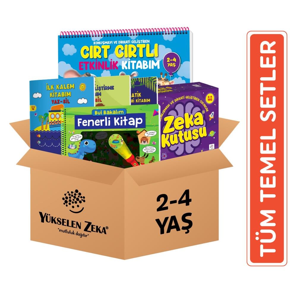 Pre-K + K 2年パッケージセット 2-4 Yaş Temel Setler Kolisi | Yükselen Zeka | Mutluluk Dağıtır