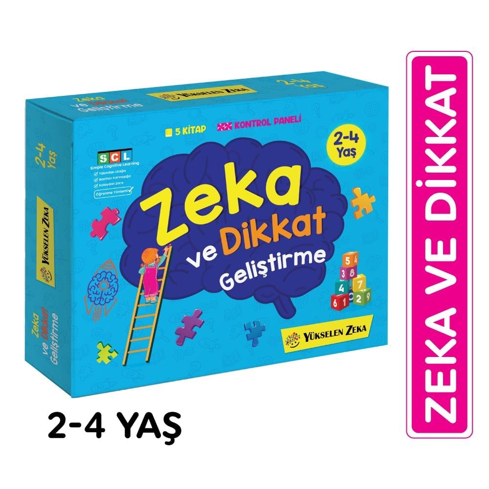 2-4 Yaş Zeka ve Dikkat Geliştirme Seti | Yükselen Zeka | Mutluluk