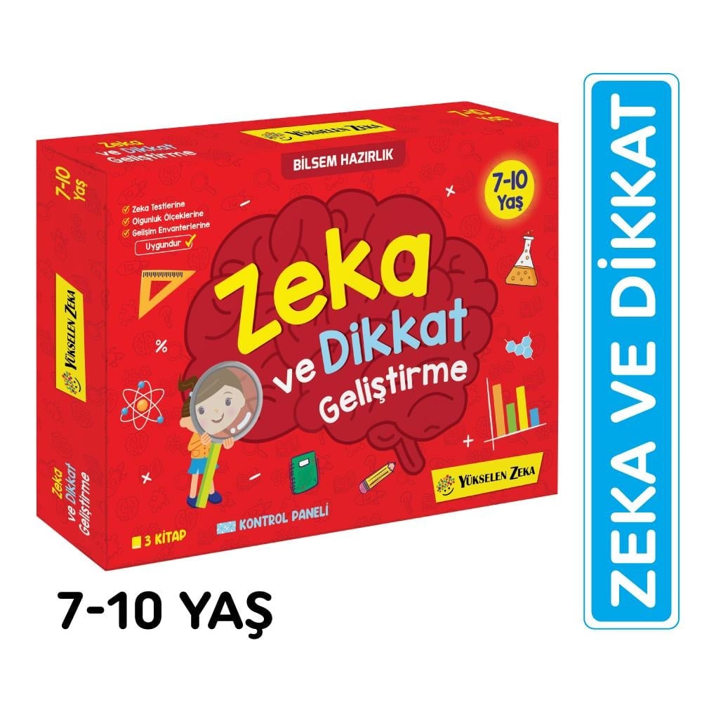 7-10 Yaş Zeka ve Dikkat Geliştirme Seti | Yükselen Zeka | Mutluluk