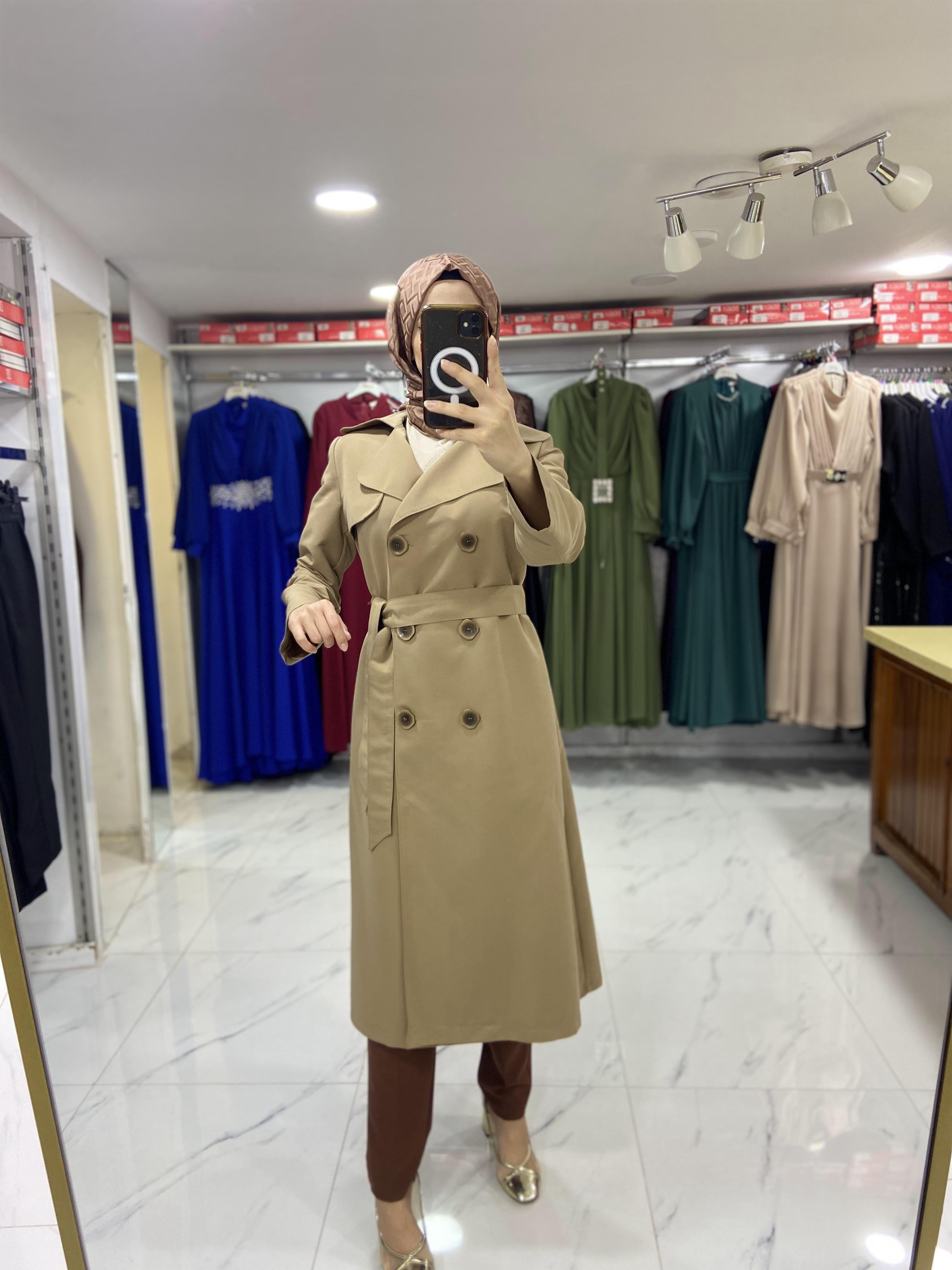 24257 Derin Store Trenç Kahve