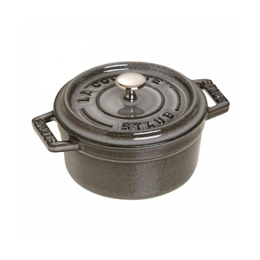 Staub La Cocotte Mini 10 cm Gri Döküm Tencere – Emaye Kaplamalı