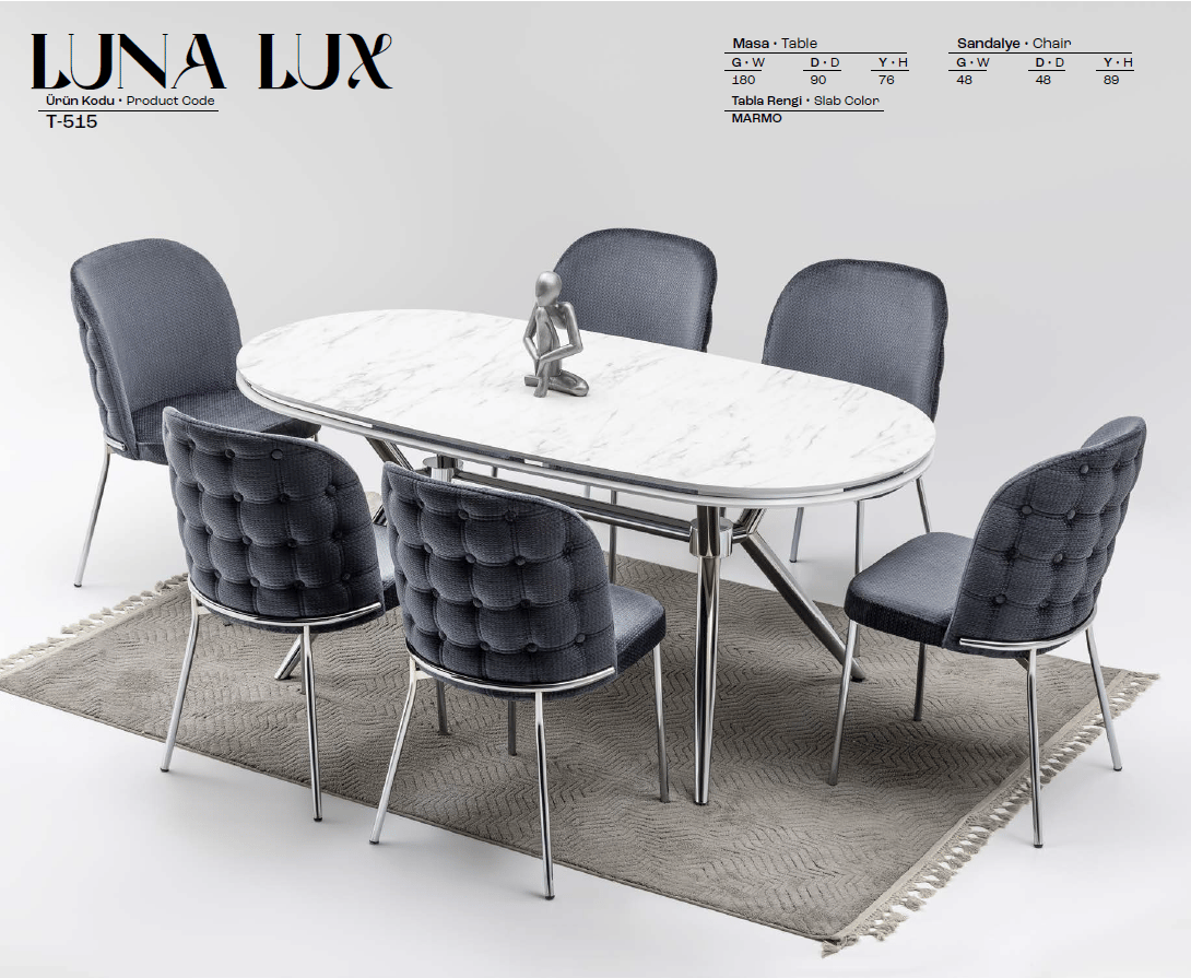 LUNA LÜX MASA TAKIMI (6 SAN.)