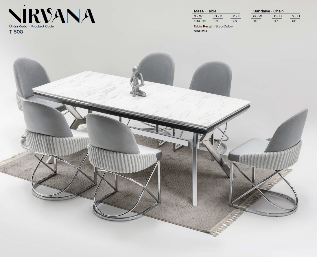 NİRVANA MASA TAKIMI (6 SAN.)