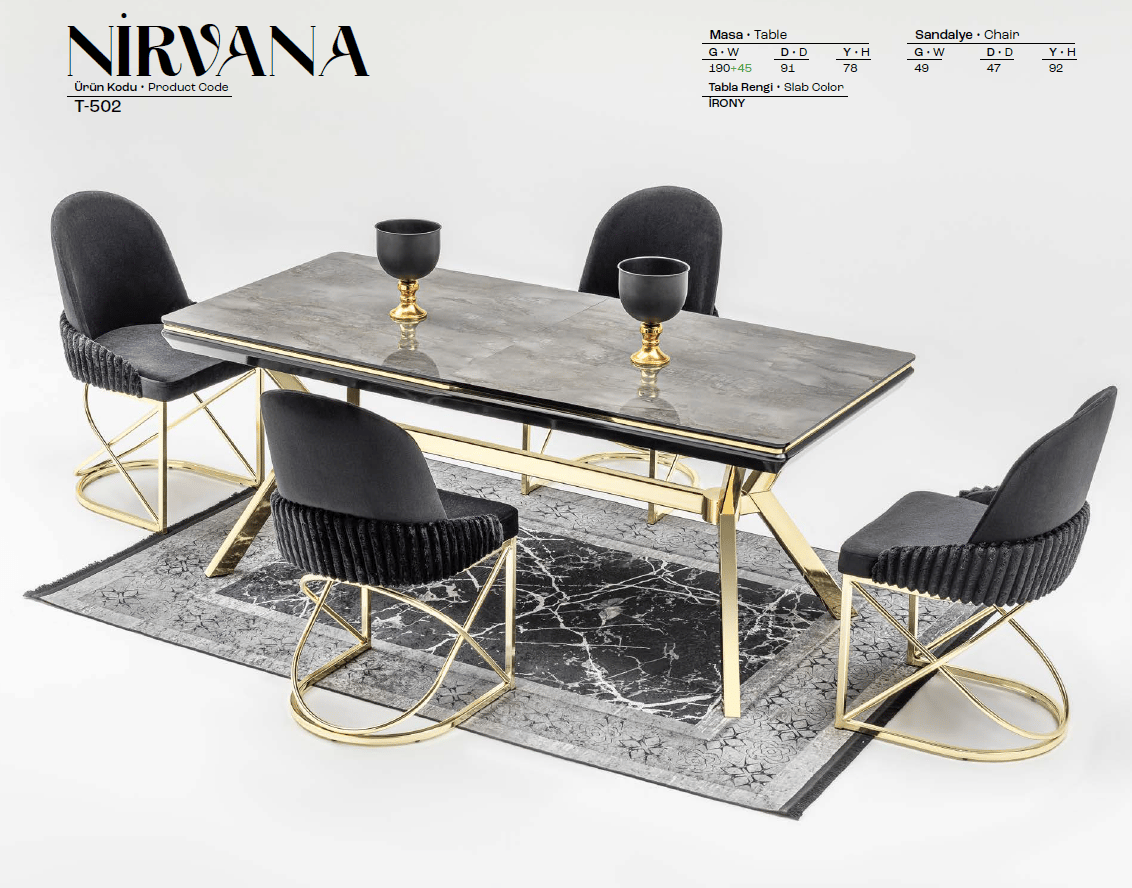 NİRVANA MASA TAKIMI (6 SAN.)