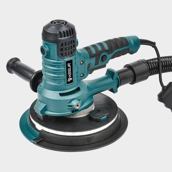 ASSUR 360'Ledli Pro Alçıpan Zımpara Makinası Toz Emmeli Mavi