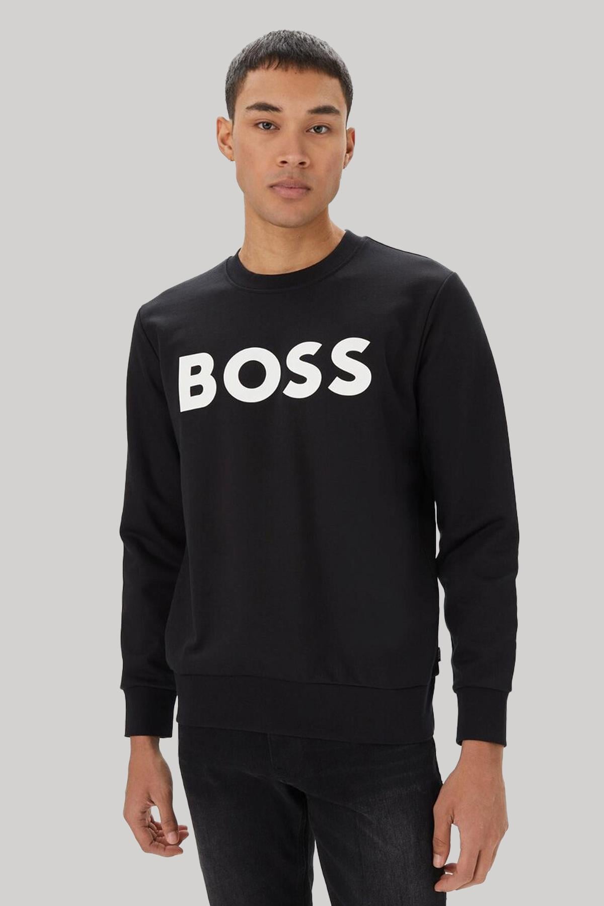BOSS Dokuma Siyah Sweatshirt - 50496642-001 | Wejaar