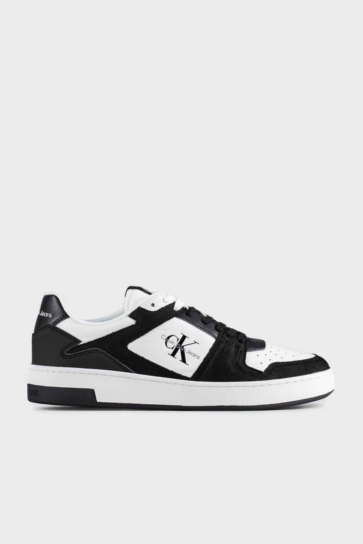 Calvin Klein Erkek Marka Logolu Bağcıklı Kaydırmaz Tabanlı Günlük  Siyah-Beyaz Sneaker YM0YM00884-01W – WEJAAR