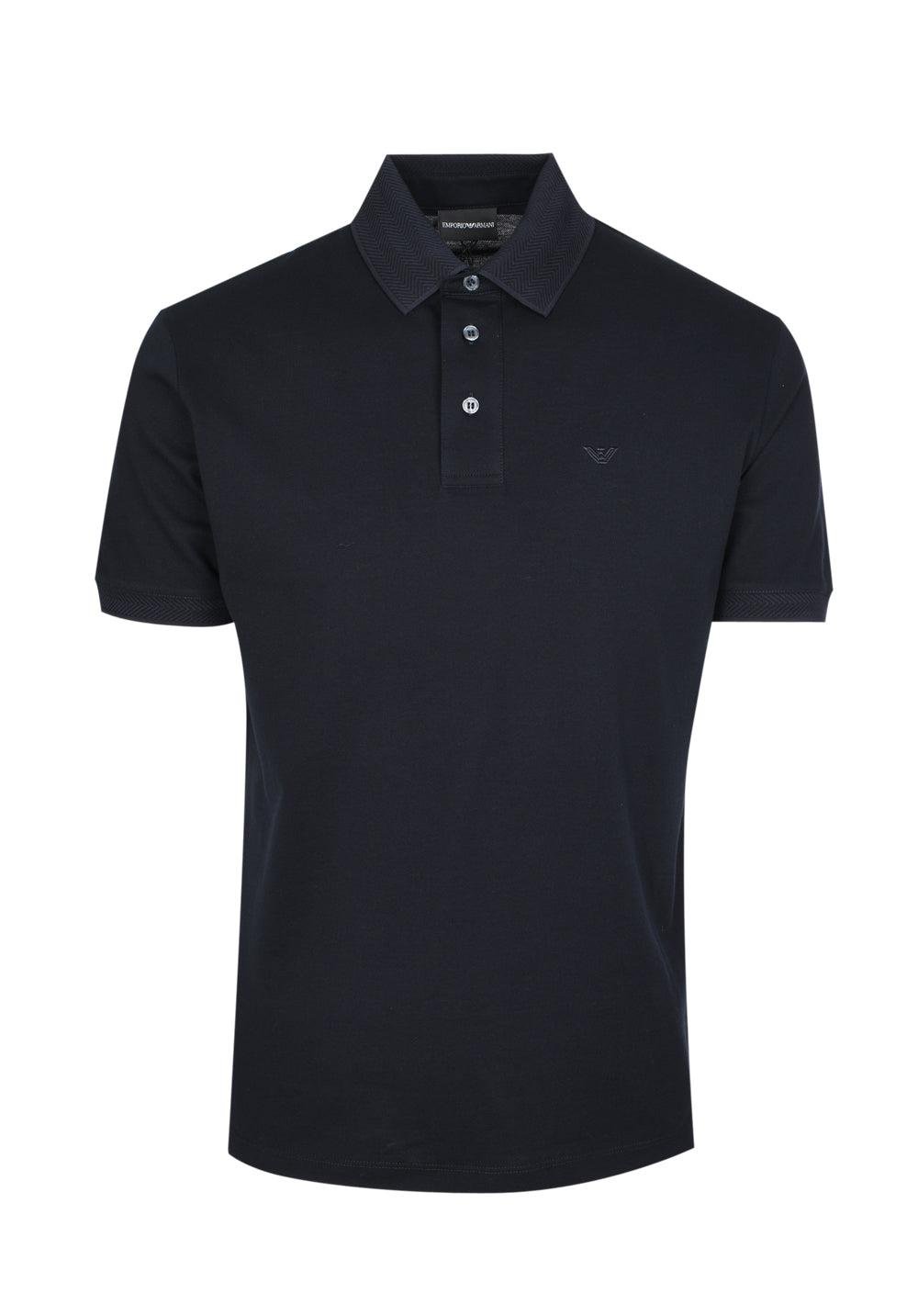 Empor o Armani Erkek Dokuma Kuma Marka Logolu Mavi Polo Yaka T Shirt 3D1FF2 1JTKZ 0920 3D1FF2 1JTKZ 0920