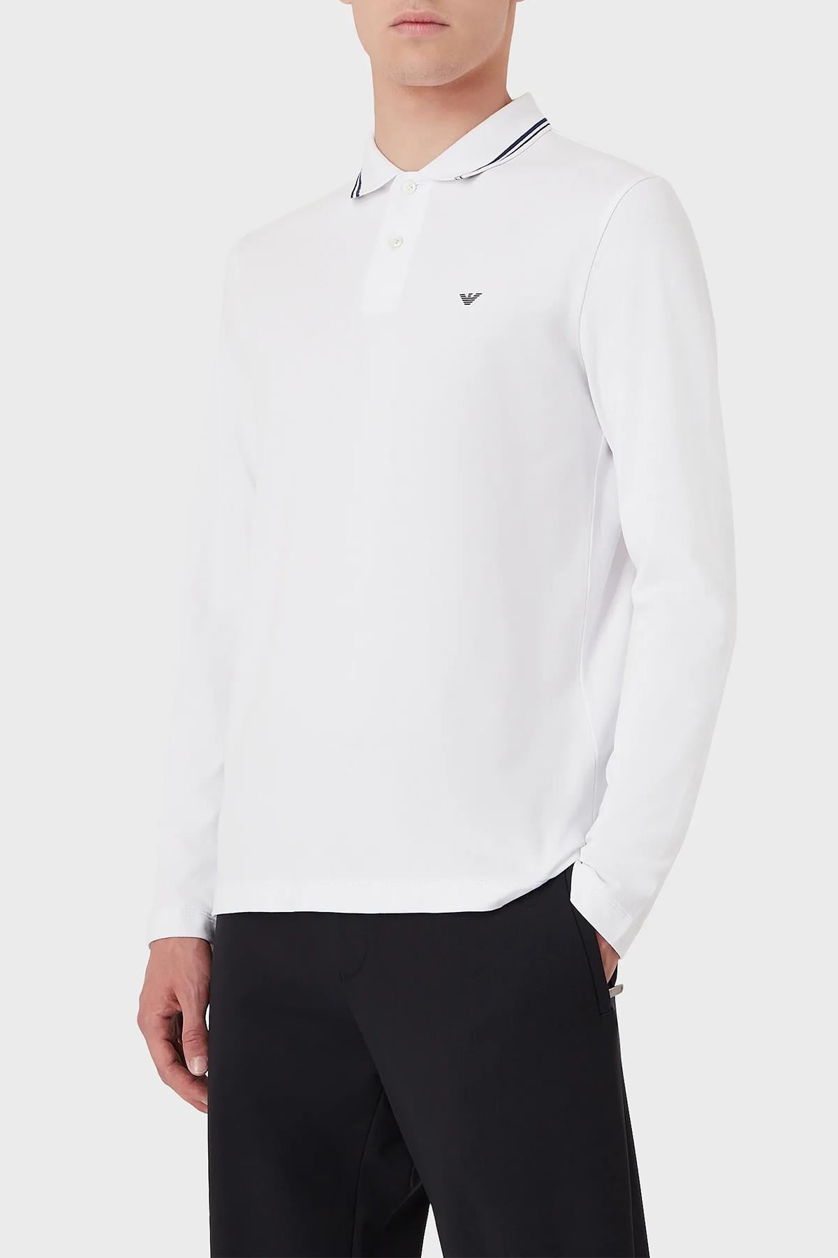 Emporio Armani Beyaz Polo Yaka T-Shirt - 8N1FB5 1JPTZ-0100 | Wejaar