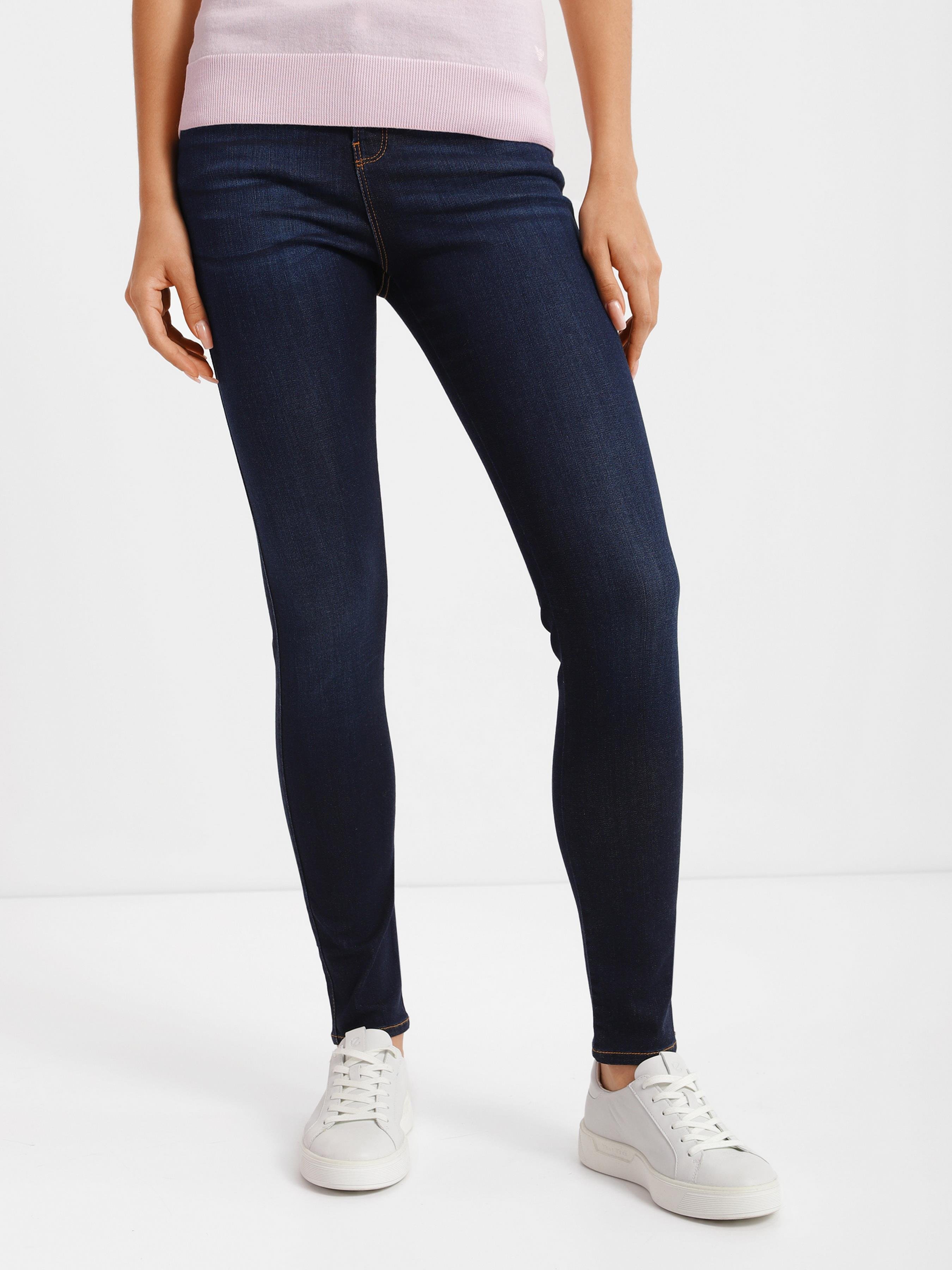 Emporio Armani Kad n Yuksek Bel Slim Rahat Lacivert Jeans 8N2J20 2DL3Z LAC VERT WEJAAR