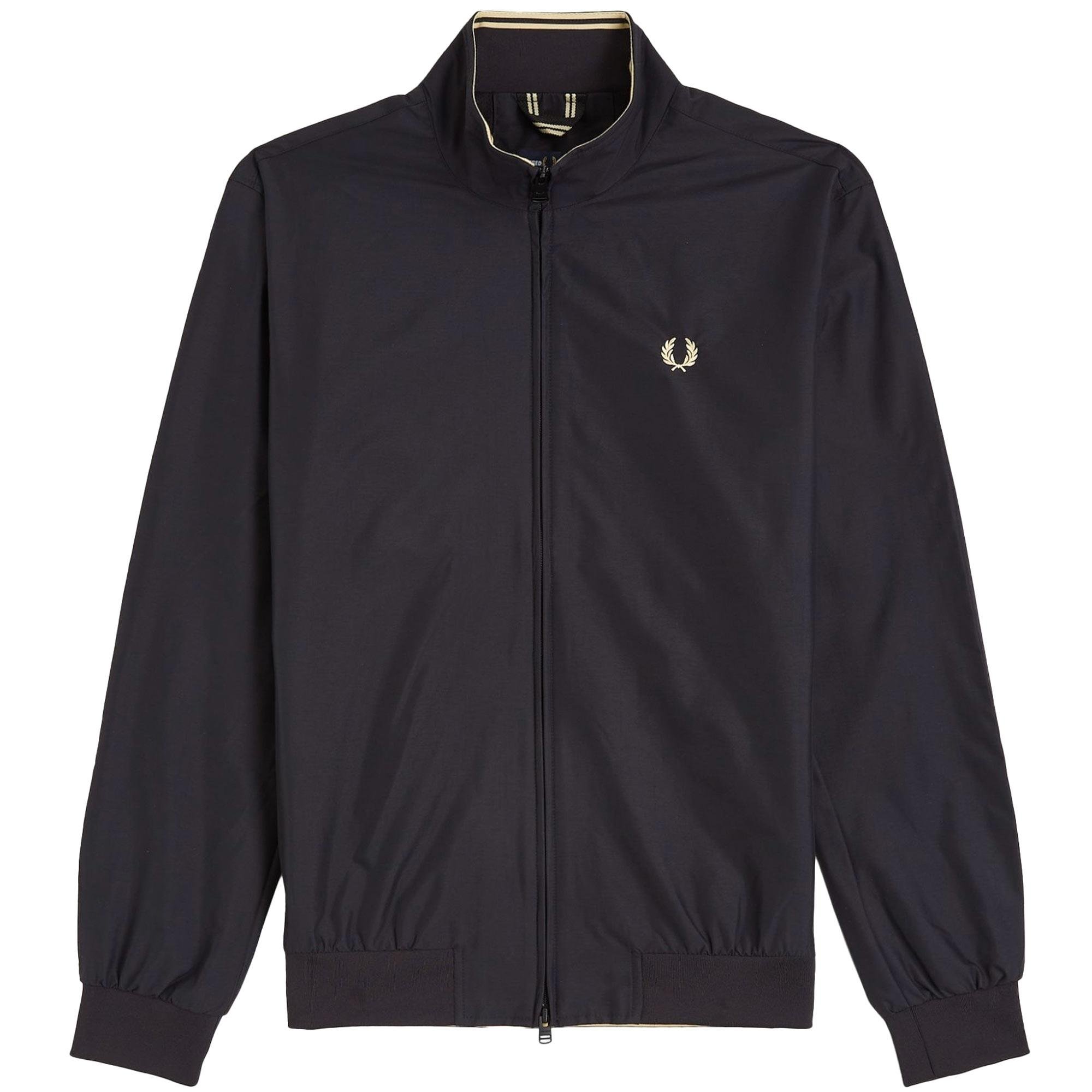 Perry Quarter Zip Sweatshirt in Black/Shaded Stone | Fred Perry | EQVVS