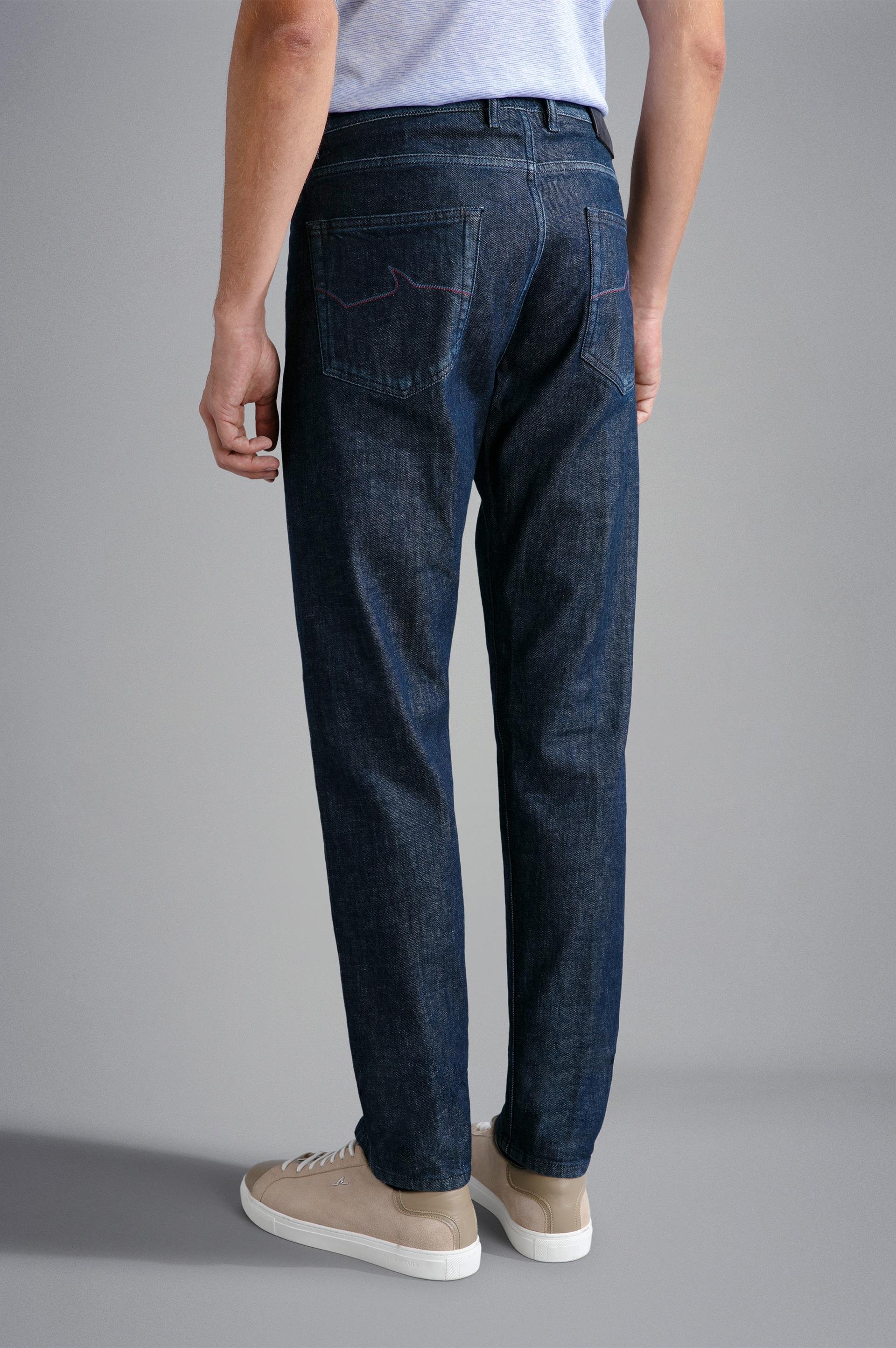 Paul Shark Erkek Denim Kuma Normal Bel Duz Model Mavi Jeans 24414104 003 24414104 003