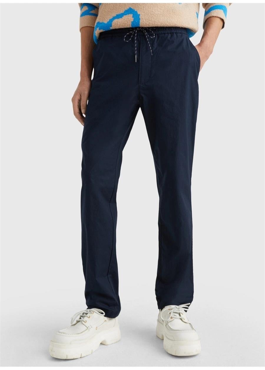Tommy Hilfiger Erkek Dokuma Geni Kal p Gunluk Lacivert2 Pantolon MW0MW31150 DW5 MW0MW31150 DW5