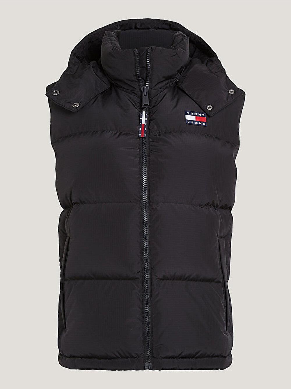 Tommy Hilfiger Kad n Cepli Fermuar Kapamal Kolsuz Gunluk Siyah Yelek DW0DW14290 BDS DW0DW14290 BDS