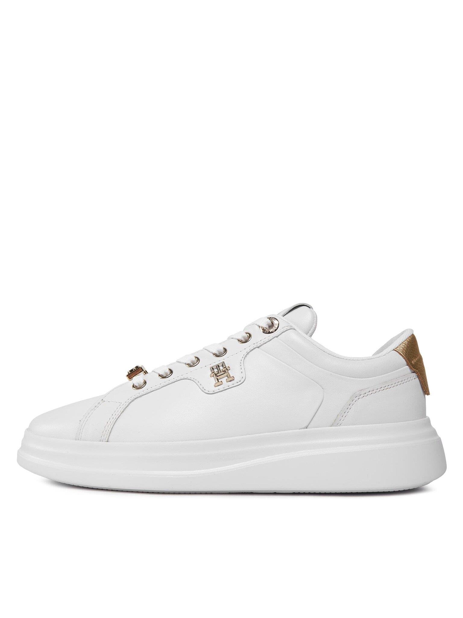 Tommy Hilfiger Kad n Marka Logolu Ba c kl Kayd rmaz Tabanl Gunluk Beyaz Sneaker FW0FW07780 0K7 FW0FW07780 0K7