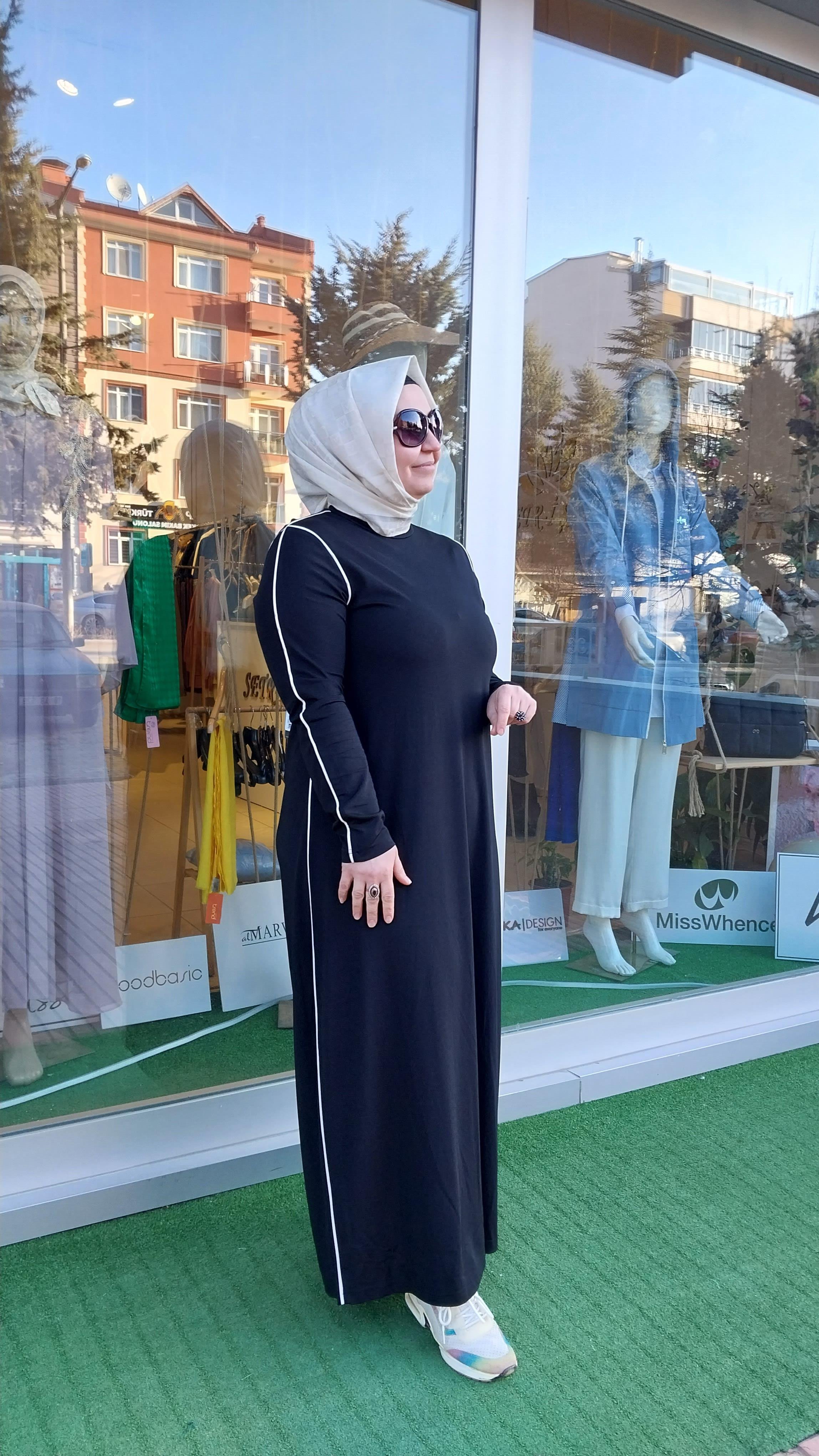 NURCAN ÇETİN ELBİSE SİYAH 24158 Heddy & Nurcan Çetin Setr-i Şah Butik