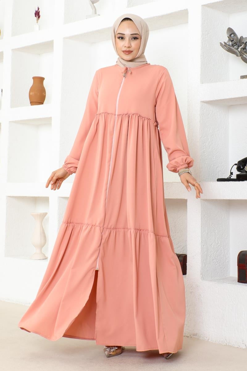 Eteği Fırfırlı Jessica Krep Ferace PUDRA 0033SGS | Modapinhan