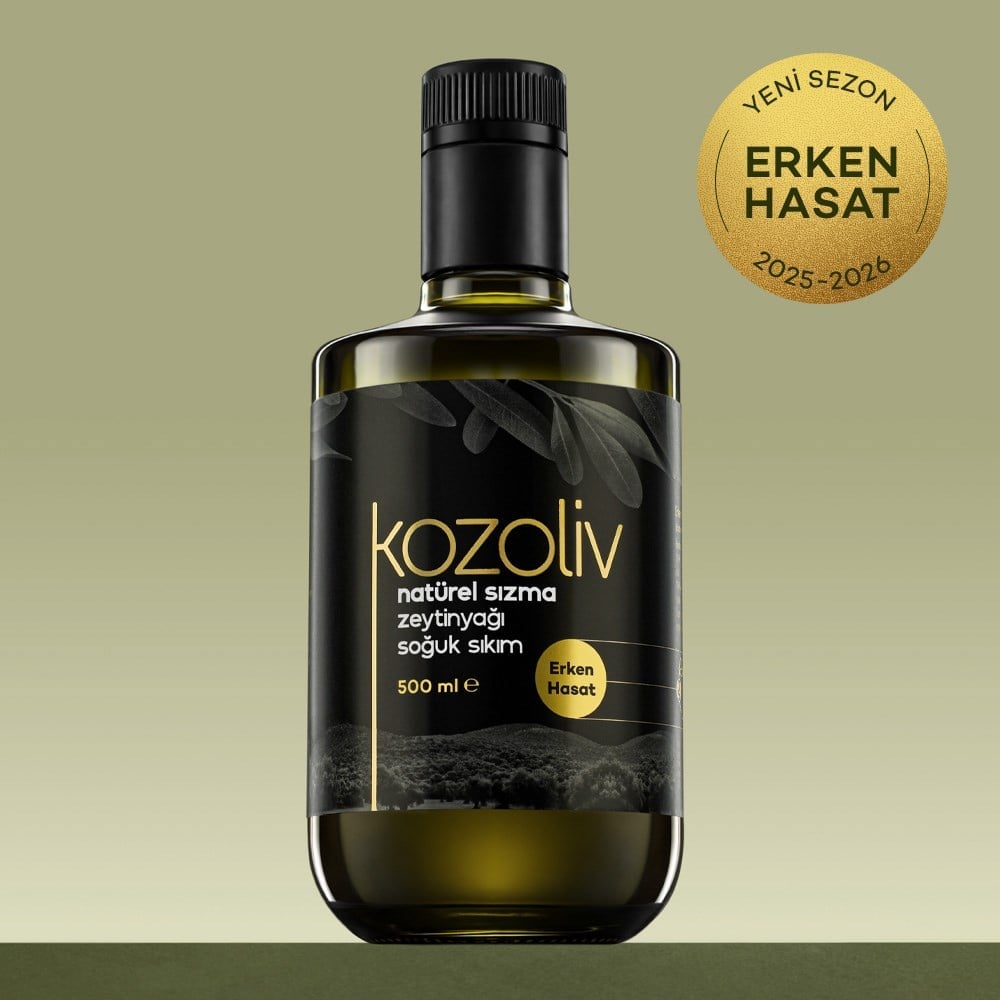 2025-26 Yeni Sezon Erken Hasat Soğuk Sıkım Zeytinyağı 500 ML Cam