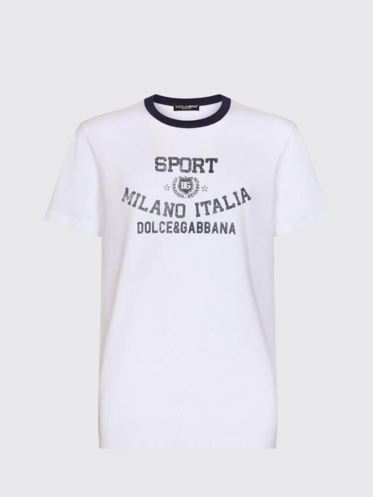 Dolce & Gabbana Crackle-Logo-Print T-Shirt